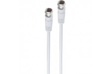 2.5m F-Type cable coaxial 2,5 m Type F Blanc - Cables coaxiaux (2,5 m, F-Type, Type F, Male/Male, Nickel, Blanc)