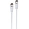 7.5m F-Type cable coaxial 7,5 m Type F Blanc - Cables coaxiaux (7,5 m, F-Type, Type F, Male Connector/Male Connector, Nickel, Bl