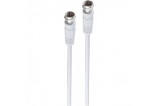 7.5m F-Type cable coaxial 7,5 m Type F Blanc - Cables coaxiaux (7,5 m, F-Type, Type F, Male Connector/Male Connector, Nickel, Bl