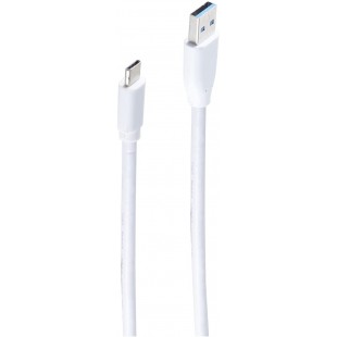 Cable USB 3.0 A male vers USB 3.1C male Blanc 1,8 m