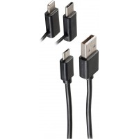 USB Lade-Sync Kabel 3in1 Micro/Typ C/Lightning 1m