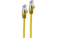 U/FTP, Cat.7, Slim, 0.25m cable de reseau 0,25 m Cat7 U/FTP (STP) Jaune - Cables de reseau (Cat.7, Slim, 0.25m, 0,25 m, Cat7, U/