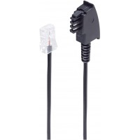 BASIC-S Telefonkabel, schwarz, 10,0 m