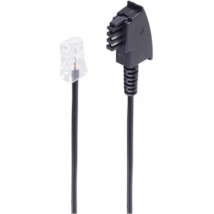 BASIC-S Telefonkabel, schwarz, 10,0 m
