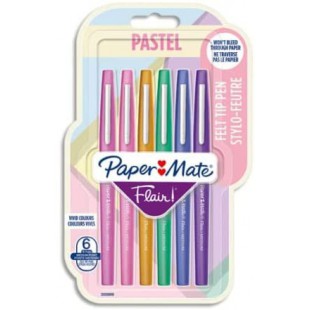 Paper Mate 102330687638 Flair PASTELL Stylo Feutre, Assorties, 1.0mm Largeur du Trace, Guava/Strawberry Lollipop/Jau