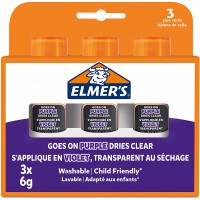 Elmer's Lot de 3 batons de colle violets qui disparaissent - Transparents - Parfaits pour les ecoles et les travaux manuels - La