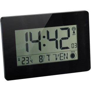 11094 Horloge RC Digitale Austin, Plastique, Noir, 22,9 x 2,7 x 16,2 cm