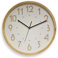 3661474111356 Horloge silencieuse Oslo Ø41cm, Bois, Naturel, 41 cm
