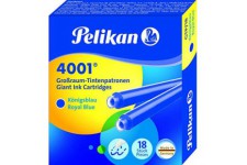 Pelikan 4001 Lot de 18 cartouches d'encre grande capacite Bleu roi