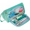 HomeOffice 517072 Trousse a  Crayons Aspect Toile Vert Menthe