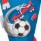 ko and Frost Soccer Ensemble de base hexagonale Rouge/bleu 680 mm