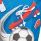 ko and Frost Soccer Ensemble de base hexagonale Rouge/bleu 680 mm