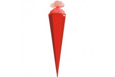 Cornet surprise vide 85 cm rouge