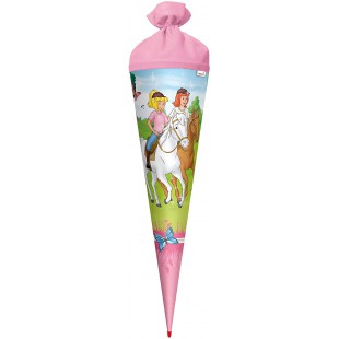 677304 Pochette Surprise Ronde Bibi et Tina 70 cm avec Fermeture en Feutre paillete