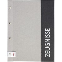 Dossier de temoin Spectrum avec vis pour livre - Format A4 - 12 inserts - Gris