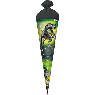 Cornet Robo-Rex avec effet film plastique - 70 cm - Rond - Fermeture en feutre - Pour la rentree scolaire