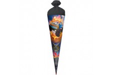 Pochette-surprise Monstertruck Fire 70 cm - Rond rouge - Fermeture en feutre - Sachet de bonbons pour rentree scolaire