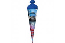 Cornet surprise « Police 110 » - 70 cm - Rond - Fermeture en feutre - Pour la rentree scolaire - Police 110