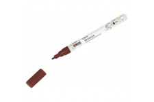 47218 - Stylo de peinture fine marron avec pointe ogive epaisseur de trait 1 - 2 mm, pour creer, ecrire et decorer de