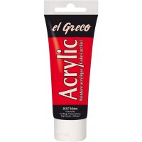 Peinture acrylique el Greco, rouge pur, 75 ml