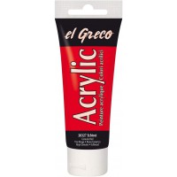 Peinture acrylique el Greco, rouge pur, 75 ml