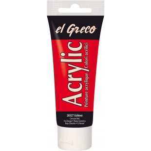 Peinture acrylique el Greco, rouge pur, 75 ml