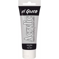 C. Peinture acrylique el Greco, argent, 75 ml