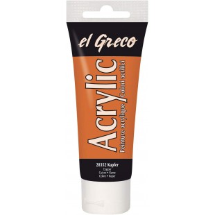 C. Peinture acrylique el Greco, cuivre, 75 ml