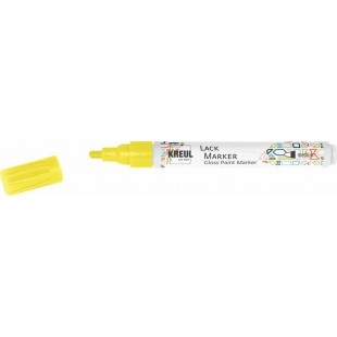 Hobby Line 47035 - Stylo peinture laque avec pointes arrondis Taille M 2-4 mm, jaune fluo