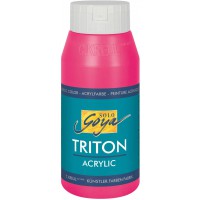 Solo Goya Triton 17063 Peinture acrylique rose fluorescent, flacon de 750 ml, sechage rapide et mat, peinture a  base d'eau, qua