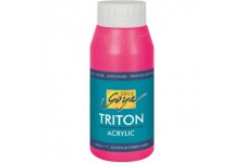 Solo Goya Triton 17063 Peinture acrylique rose fluorescent, flacon de 750 ml, sechage rapide et mat, peinture a  base d'eau, qua