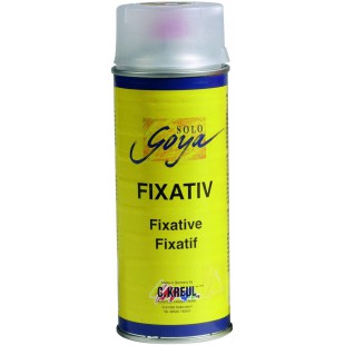 Solo Goya Fixativ 800150 Spray de Protection Ultra Transparent et Non Brillant pour Le Dessin a  la Craie, au Fusain et aux Cray