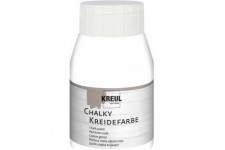Peinture a  la Craie 75123 - Blanc Neige - Flacon en Plastique - 500 ML - Couleur Mate - Couvrante - Sechage Rapide - Effet use