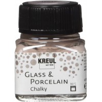 16642 - Glass & Porcelain Chalky Mild Mocca Verre 20 ml - Peinture douce - Peinture a  base d'eau pour verre et porcelaine - Sec