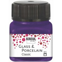 16212 - Glass & Porcelain Classic Violet dans Un Verre de 20 ML, Peinture Brillante a  Base d'eau, sechage Rapide, couvrante, 64