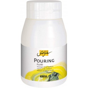 Solo Goya Pouring Fluid 87207 Flacon de 500 ml de liquide acrylique pour techniques de coulage et de fluide, a  base d'eau, opti