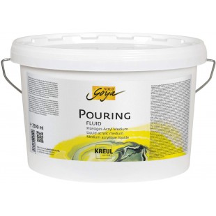 87215 - Solo Goya Pouring Fluid Seau de 2500 ml de liquide acrylique pour techniques de coulee et de fluide, a  base d'eau, opti