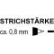 47410 (Hobby Line Vernis fois Stylet extrafine, pointe fine, 0,8 mm) Blanc