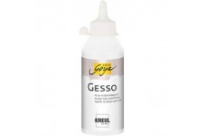 85271 - Solo Goya Gesso blanc, 250 ml, appret de peinture a  base de demi-craie acrylique, impermeable et bien couvrant.