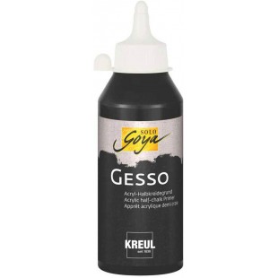 85281 - Solo Goya Gesso noir, 250 ml, appret de peinture sombre a  base de demi-craie acrylique, impermeable et bien couvrant.