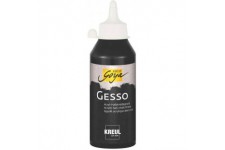 85281 - Solo Goya Gesso noir, 250 ml, appret de peinture sombre a  base de demi-craie acrylique, impermeable et bien couvrant.