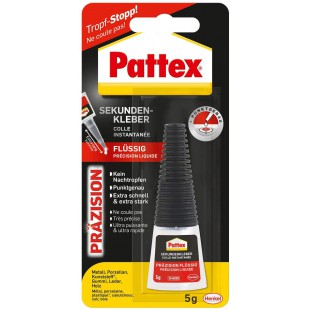 Pattex colle instantanee precision, super colle pour un collage precis sans goutter, colle liquide a sechage rapide