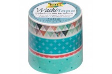 26419 Ruban adhesif decoratif de papier washi tape Pastel, Lot de 4