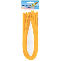 611104 Lot de 10 Fils Chenille de Couleur Ocre de 8 mm de diametre et 50 cm de Long-Ideal pour Les Enfants pour Les travaux manu