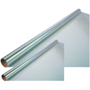 Film Plastique irise, (l) 700 mm x (l) 2 m, Transparent Noir