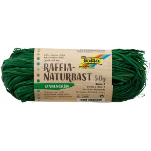 Raphia naturel - VERT FONCE, 50 g