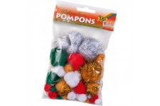 50395 - Pompons, Lot de 30 Assorties de differentes Tailles, Noel