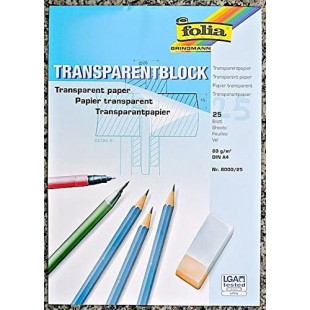 Bringmann max papier transparent a4 80 g/m ², 25 feuilles architektenpapier 8000/25