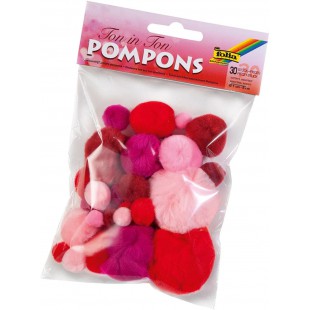 Pompons 50393 - Bleu Ton sur Ton - Differentes Tailles