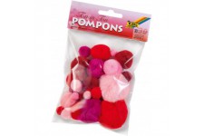 Pompons 50393 - Bleu Ton sur Ton - Differentes Tailles